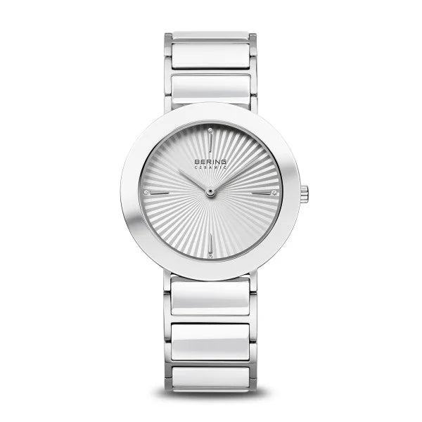 Bering Ladies White Ceramic Diamond Set Watch