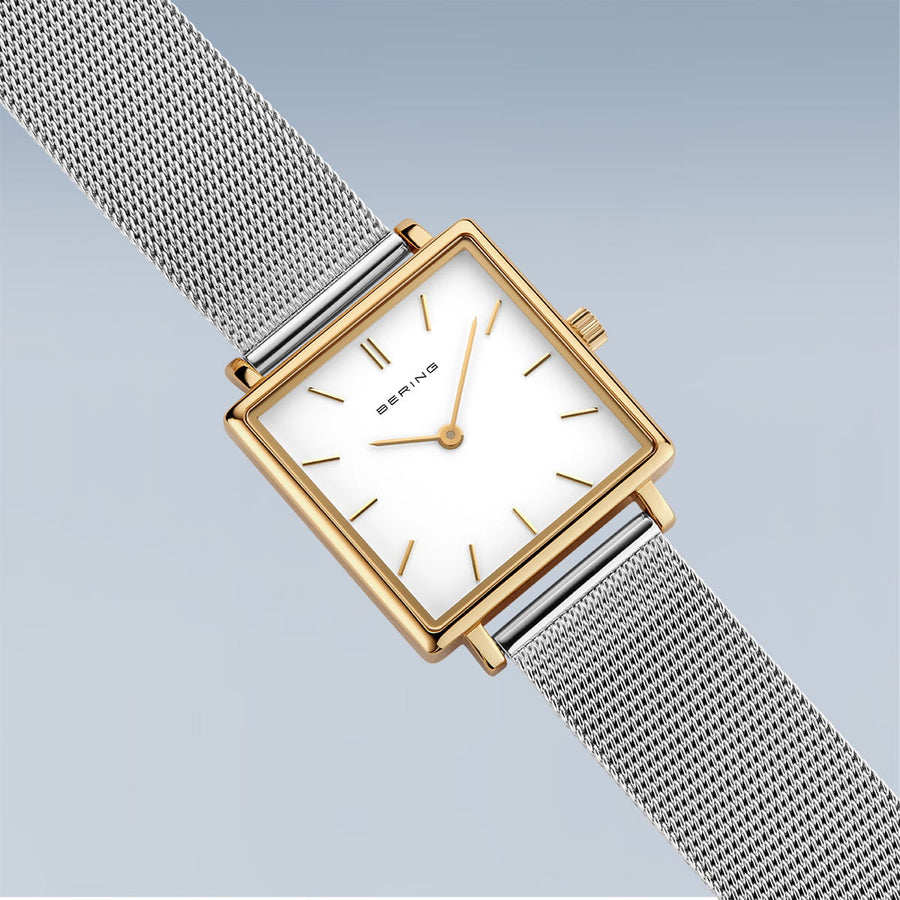 Bering Ladies Two-Tone Square Dial Watch