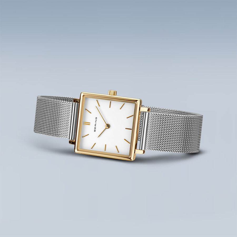 Bering Ladies Two-Tone Square Dial Watch