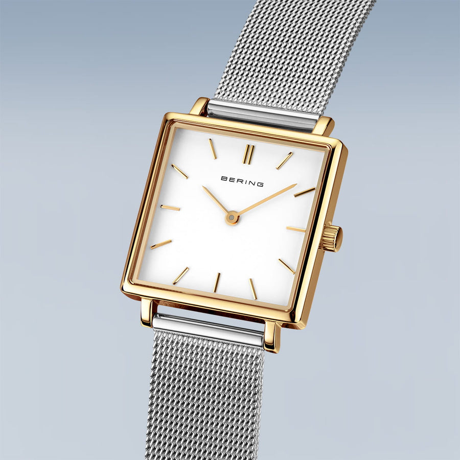 Bering Ladies Two-Tone Square Dial Watch