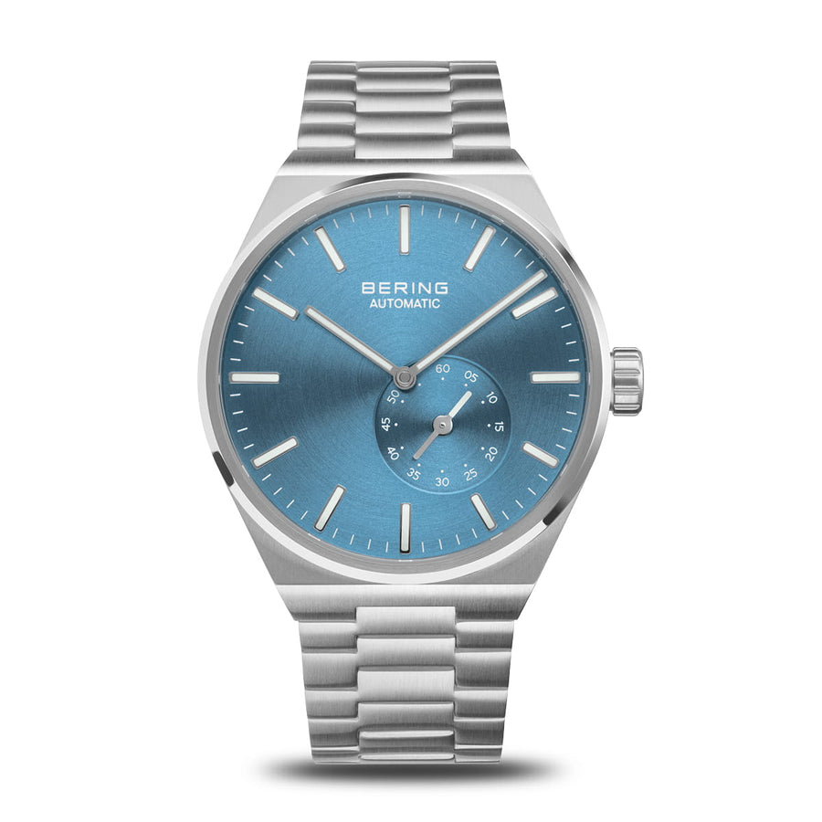 Bering Charity Gents Automatic Blue Dial & Brushed Link Bracelet Watch