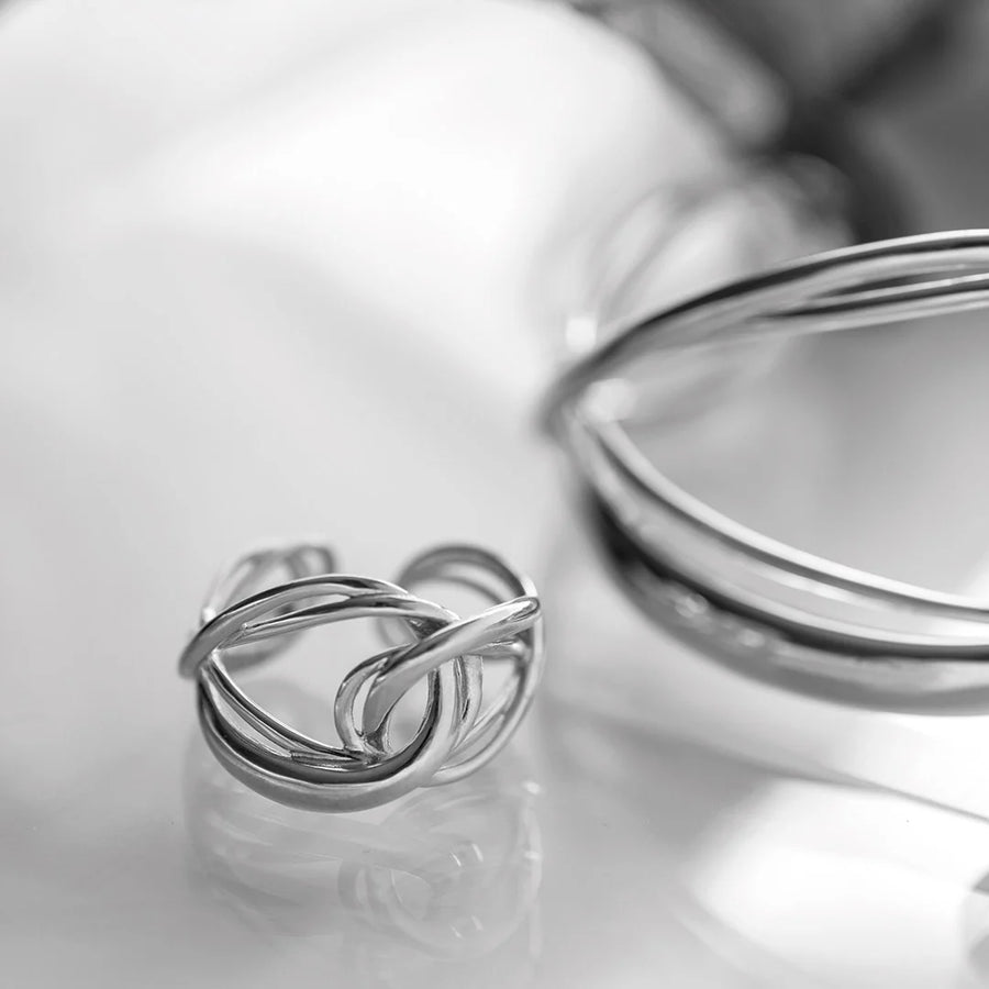 Kit Heath Sterling Silver Entwined 'Infinity' Ring