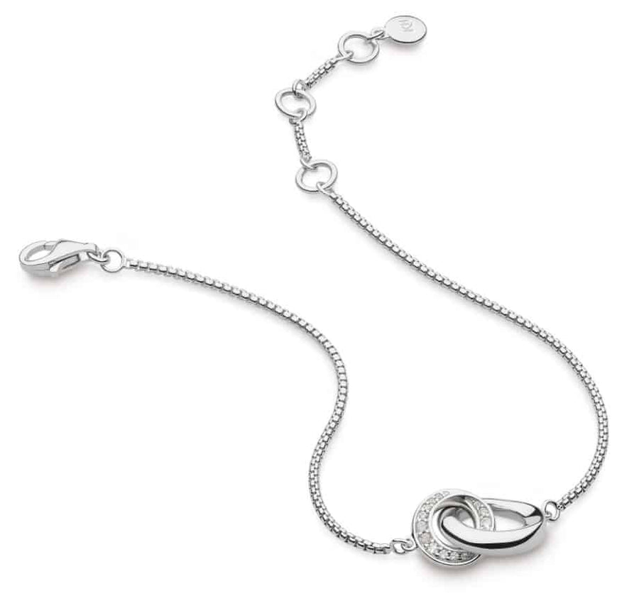 Kit Heath Sterling Silver Bevel Cirque CZ Pavé Bracelet