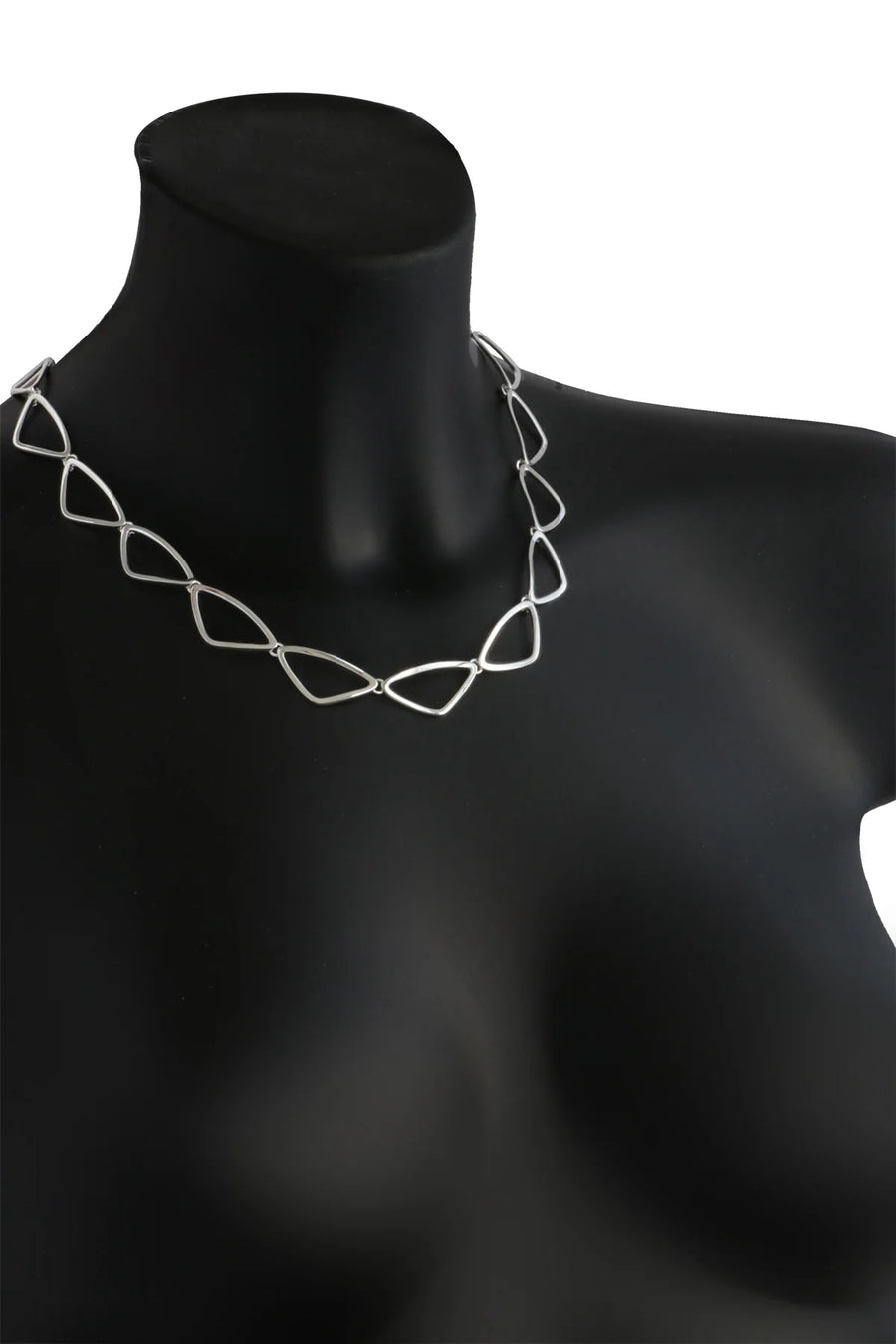 Sterling Silver Open Link Statement Necklace