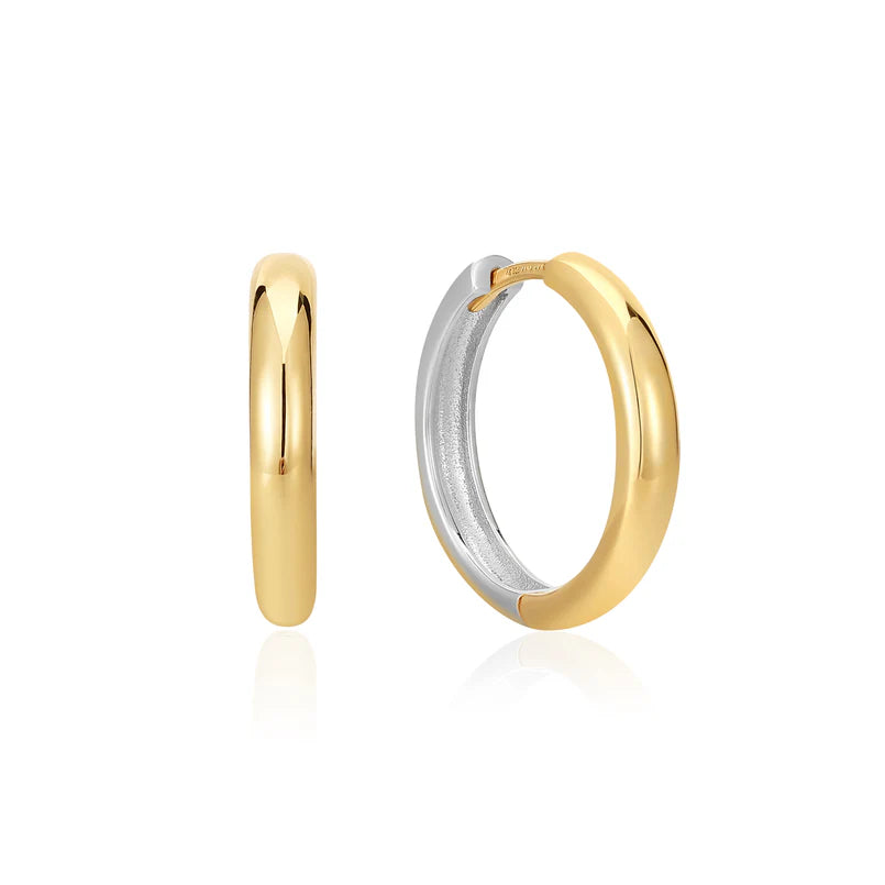 Ania Haie Plain Two-Tone Hoop Earrings