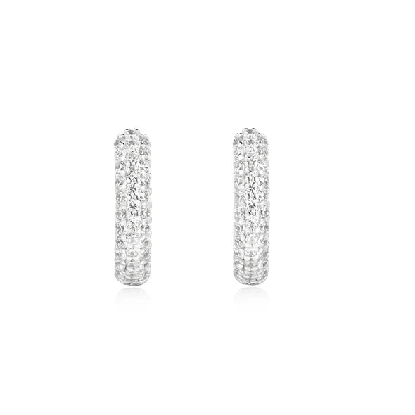 Ania Haie Sterling Silver CZ Pavé Huggies