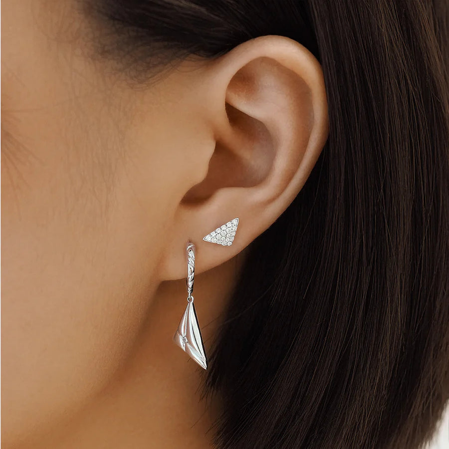 Ania Haie Triangular Pavé CZ Studs