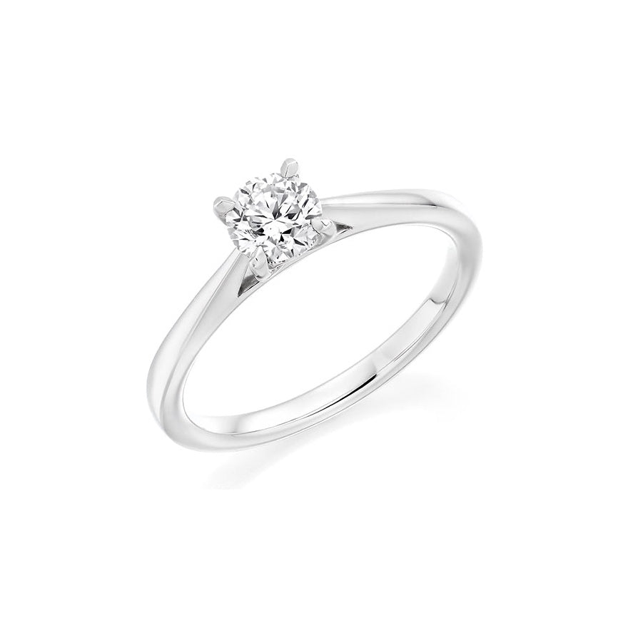 Platinum 0.50ct G SI1 Diamond Solitaire Engagement Ring