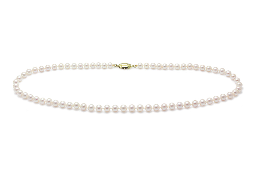 Gold Plated 6.5-7mm White Freshwater Pearl Necklace