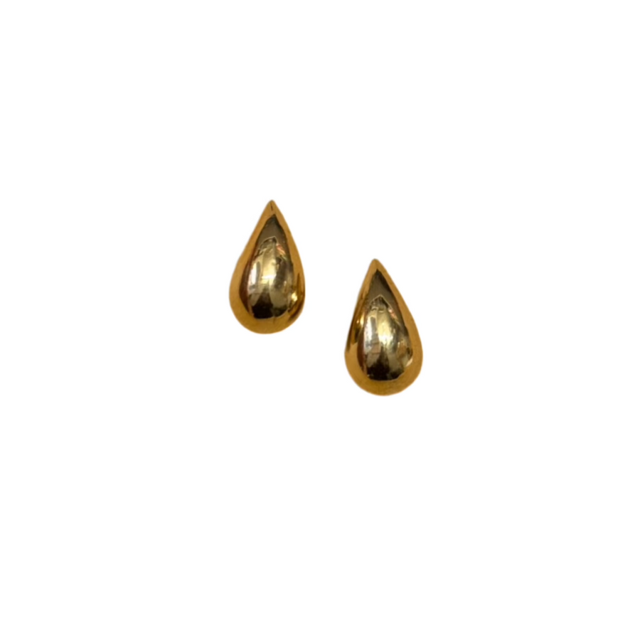 9ct Yellow Gold Polished Teardrop Stud Earrings