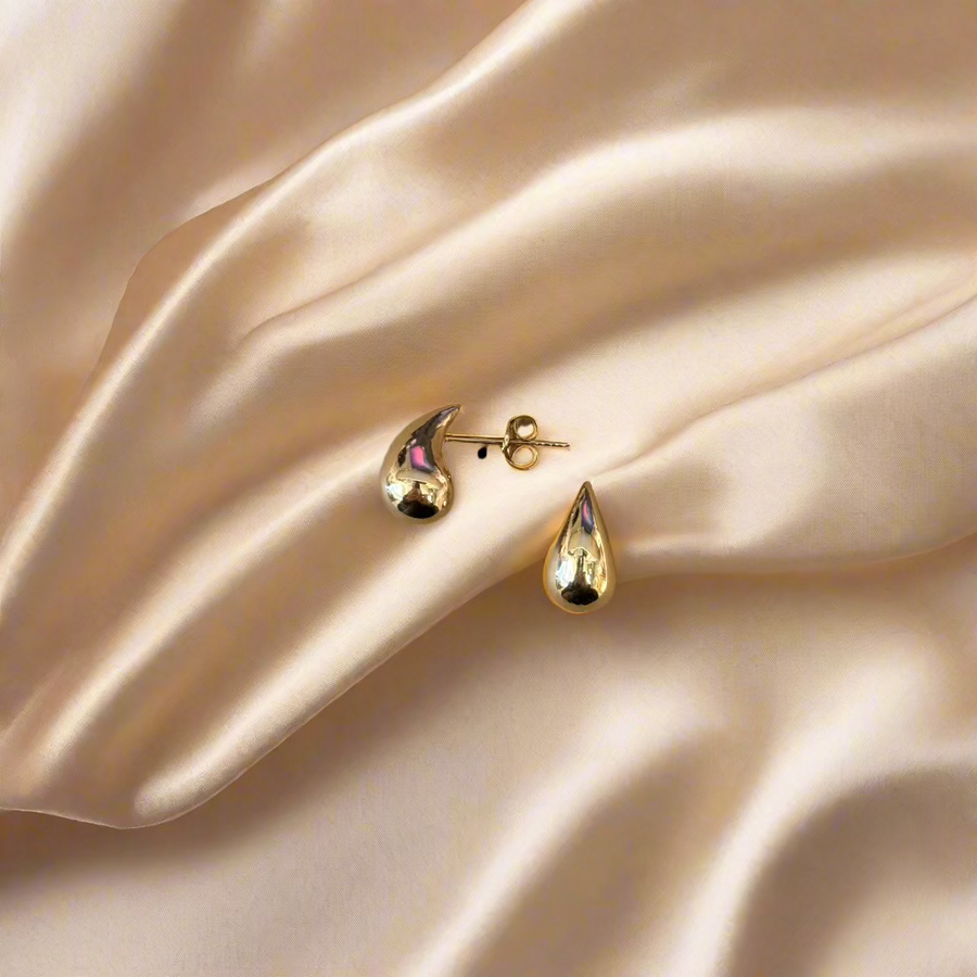 9ct Yellow Gold Polished Teardrop Stud Earrings