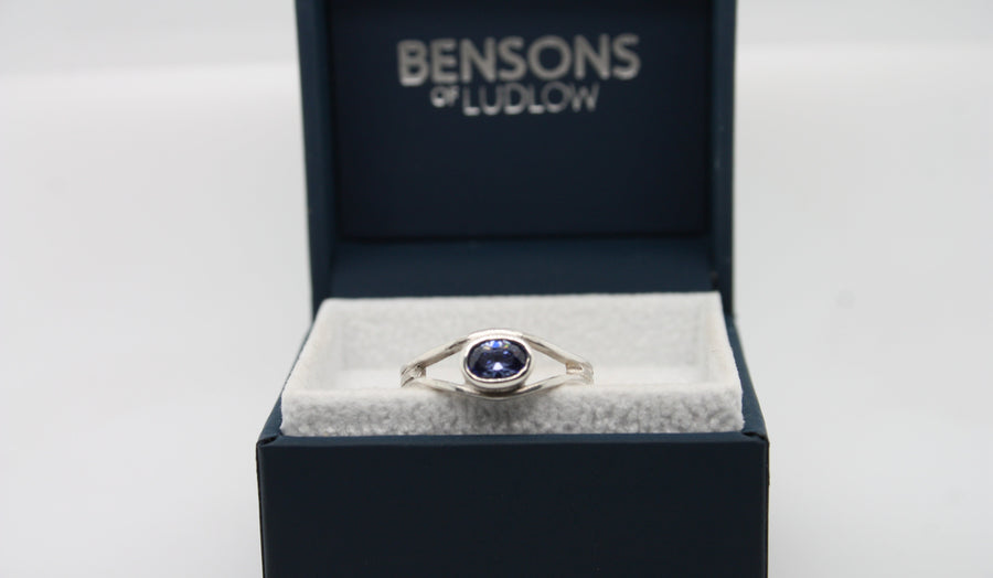 Bensons Originals Sterling Silver Indigo CZ Ring