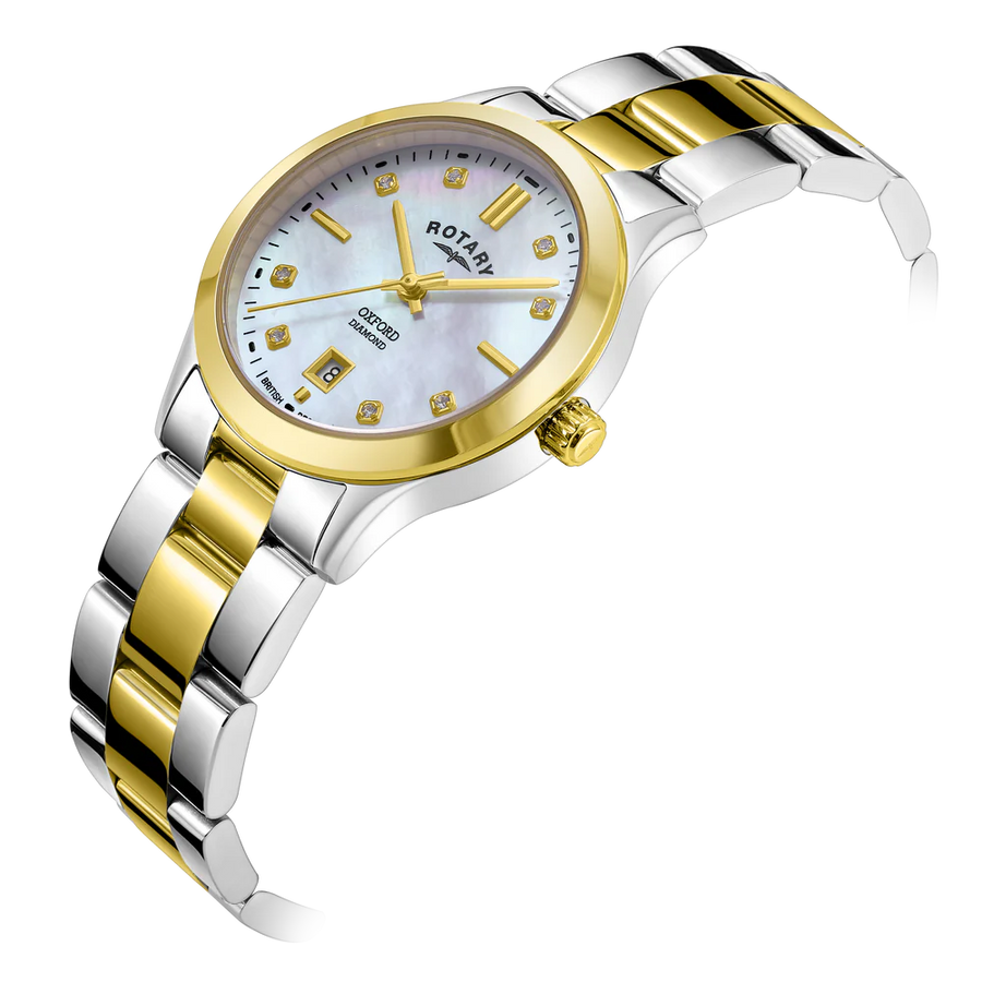 Rotary Ladies Two-Tone Mother of Pearl Dial Oxford Watch