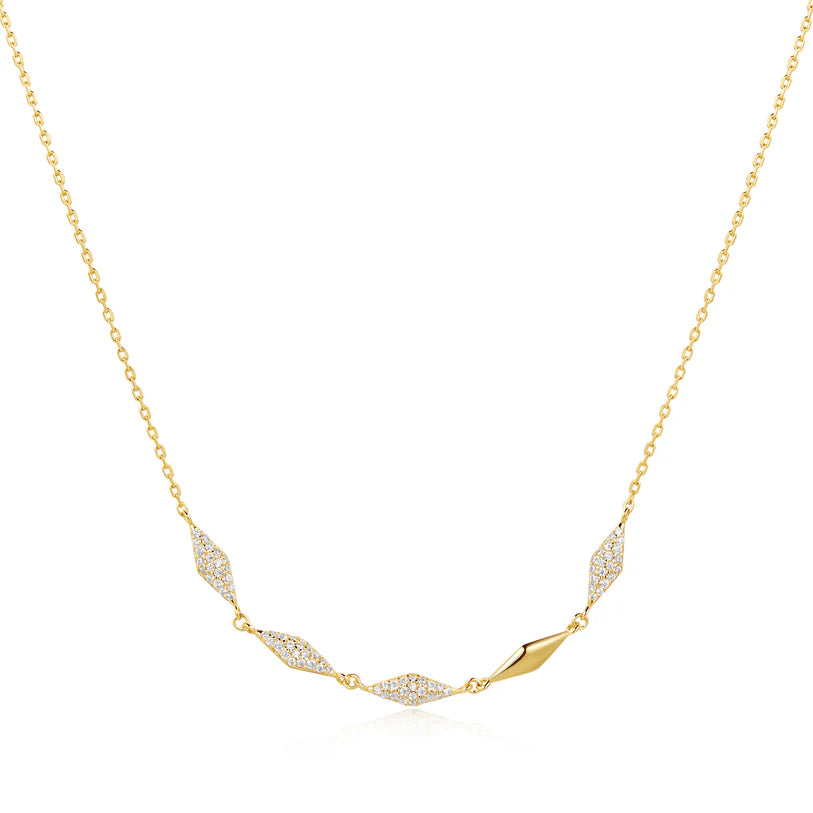 Ania Haie Gold Plated Multi Sparkle Pavé Sparkle Necklace