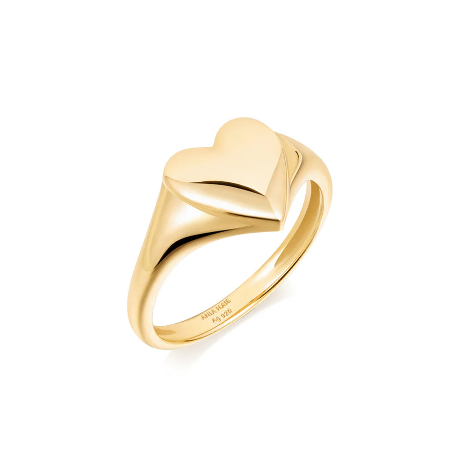 Ania Haie Gold Love Signet Style Ring