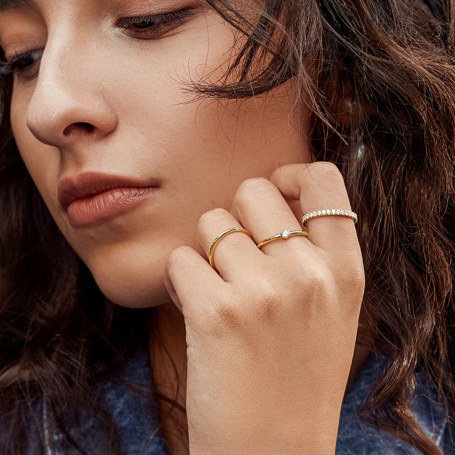 Ania Haie Gold Plated Plain Ring