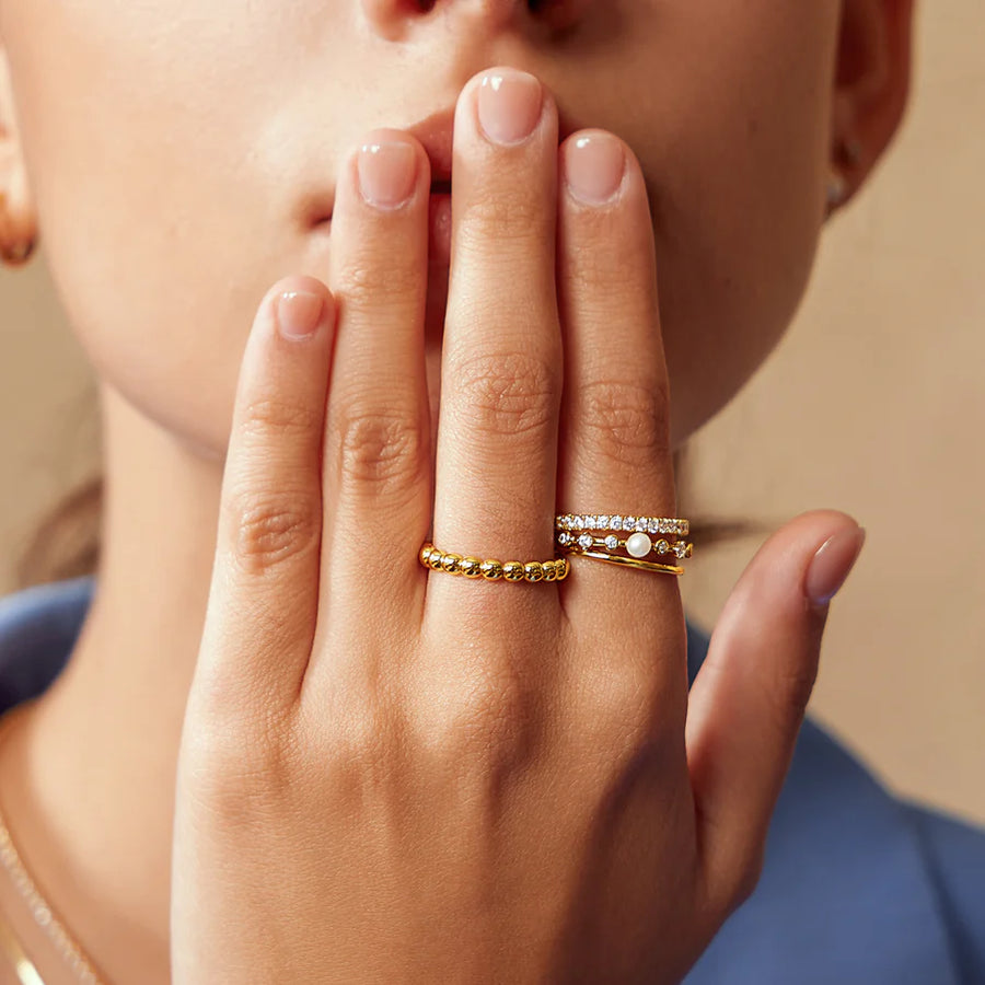 Ania Haie Gold Plated Plain Ring