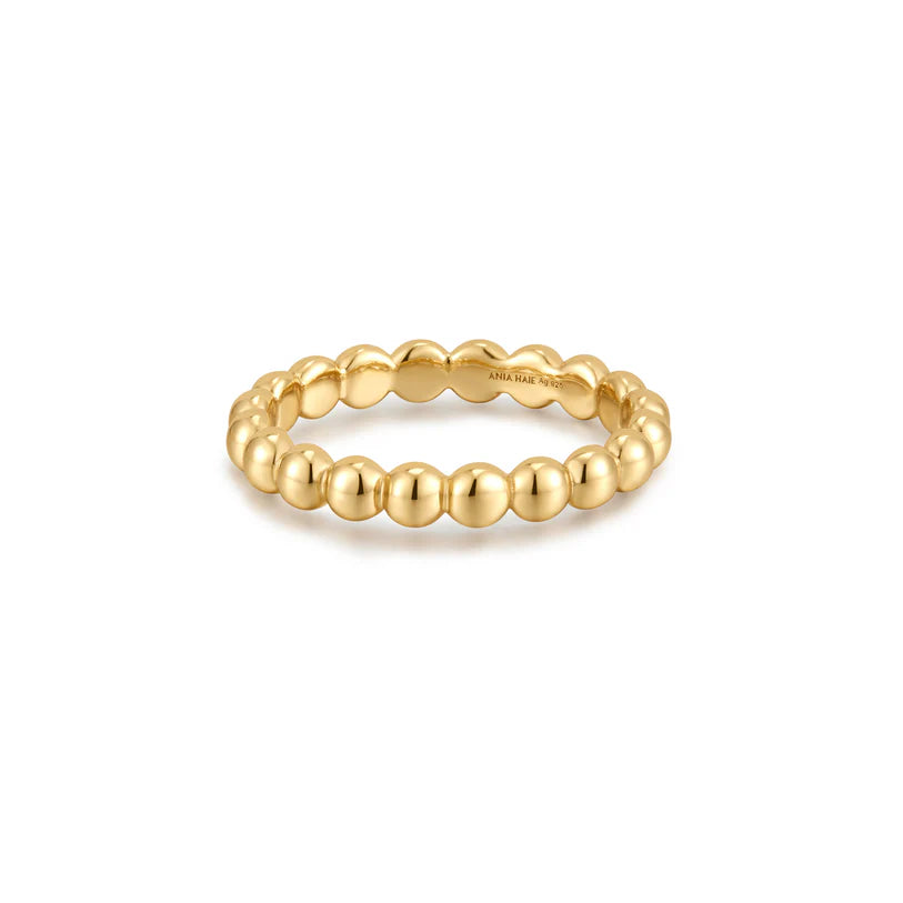 Ania Haie Gold Plated Beaded Ring