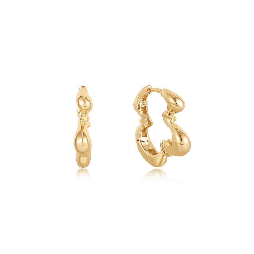 Organic wave hoop earrings by Ania Haie