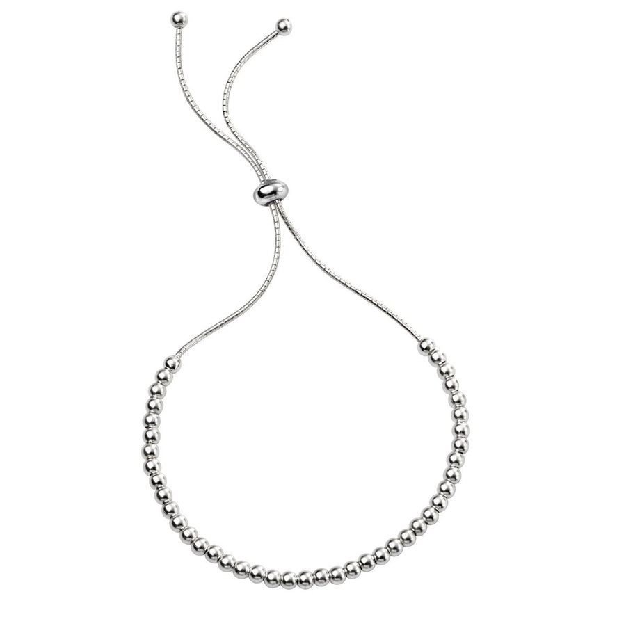 Sterling Silver Adjustable Polished Ball Bracelet