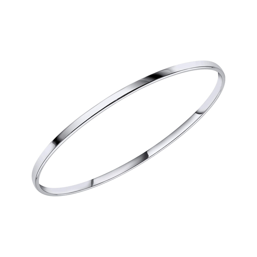 Sterling Silver Plain Round 3mm Dainty Bangle