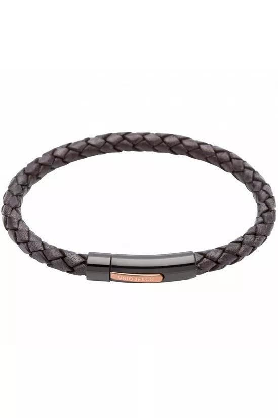 Unique Antique Black Woven Leather Bracelet