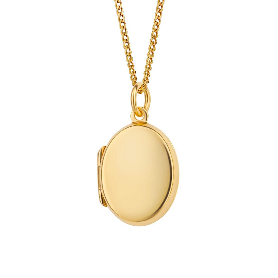 Gold Plated Small Oval Plain Locket