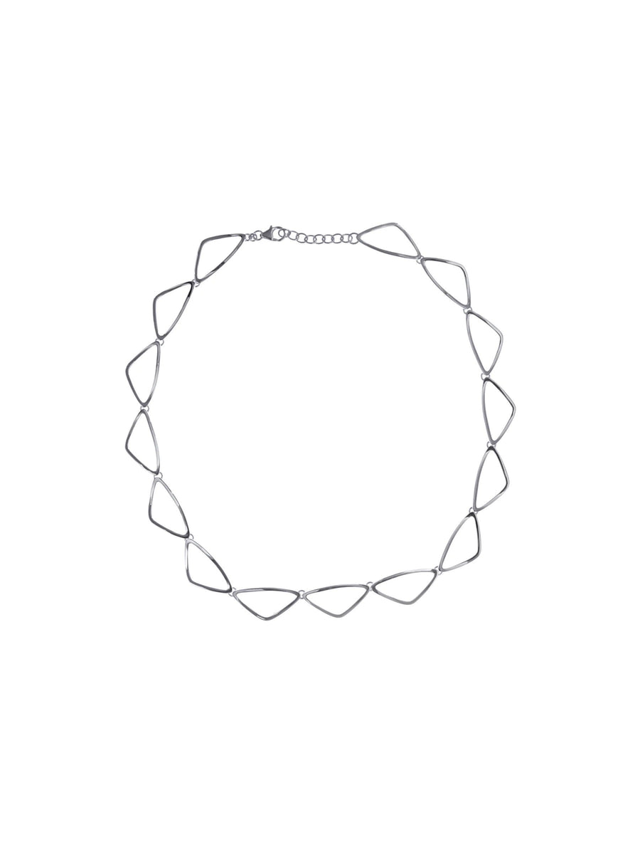 Sterling Silver Open Link Statement Necklace