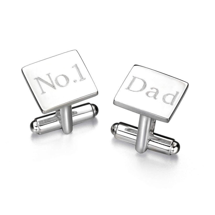 Sterling Silver Plain Square Cufflinks