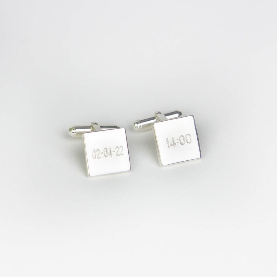 Sterling Silver Plain Square Cufflinks