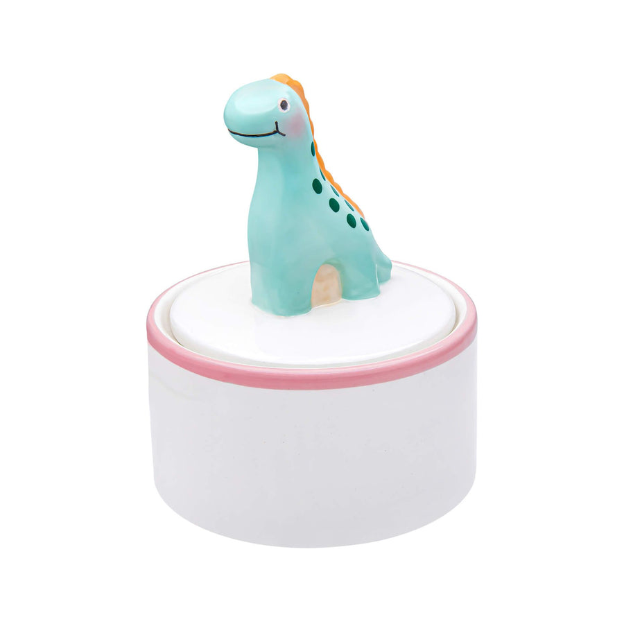 D for Diamond Childs Ceramic Dinosaur Trinket Box