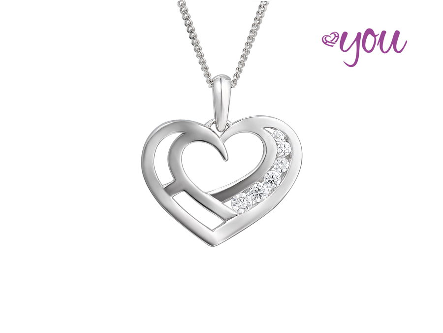 Amore Argento Sterling Silver Heart Necklace