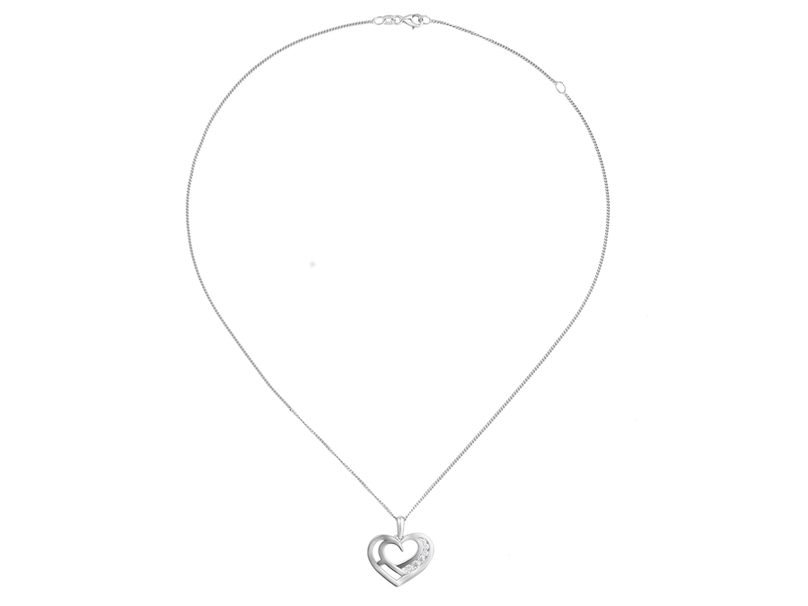 Amore Argento Sterling Silver Heart Necklace