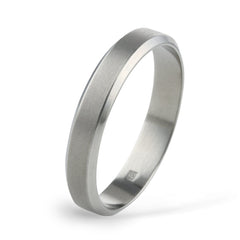 Titanium Bevelled Edge Wedding Ring