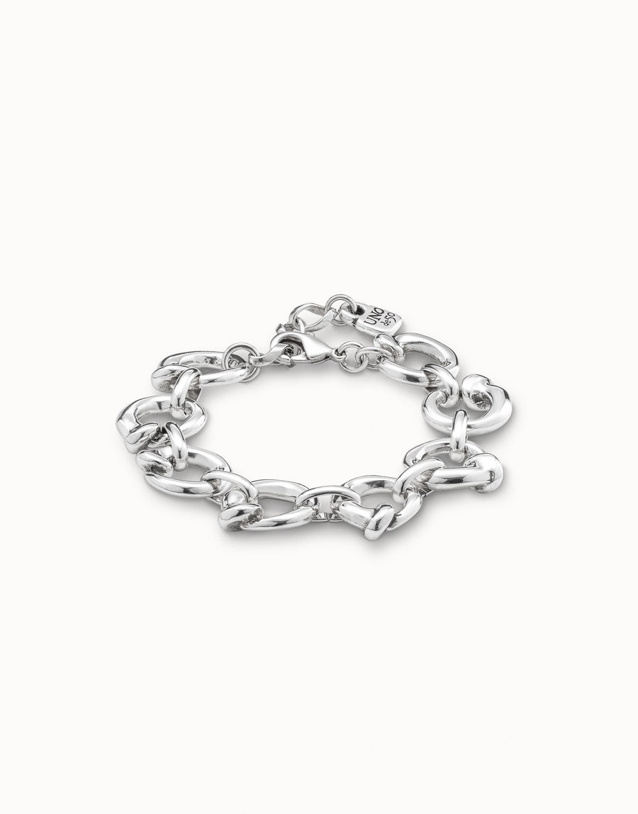 Silver Plated Nail Link Bracelet